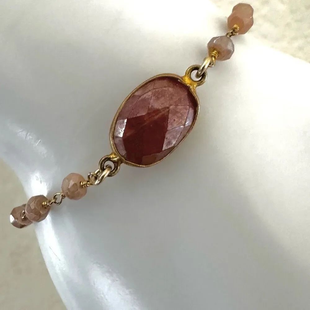RHODOCHROSITE beaded bracelet